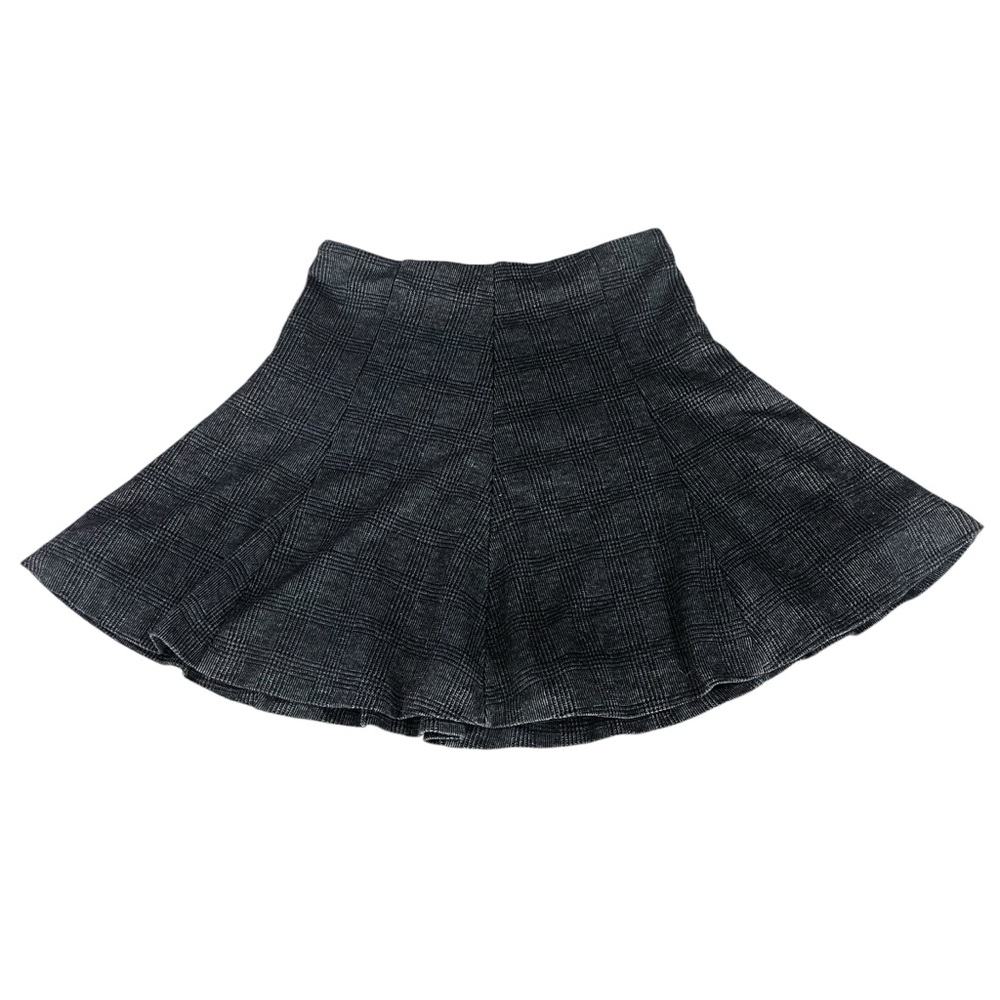 Banana Republic Gray‎ Plaid Lined Skater Skirt Womens Size 00